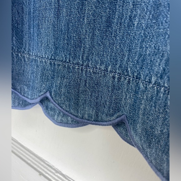 Boss NWT Classic Blue Jean Scalloped Shorts - Picture 2 of 5